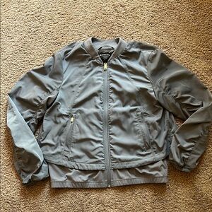 Athleta Wayfarer Blue/Gray Bomber Jacket